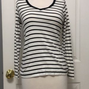 Black and white striped top..long sleeve